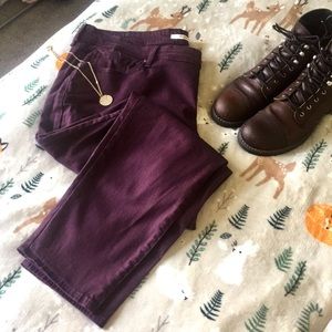 LEVI’S Burgundy 711 Skinny Cropped Pant Size 22W